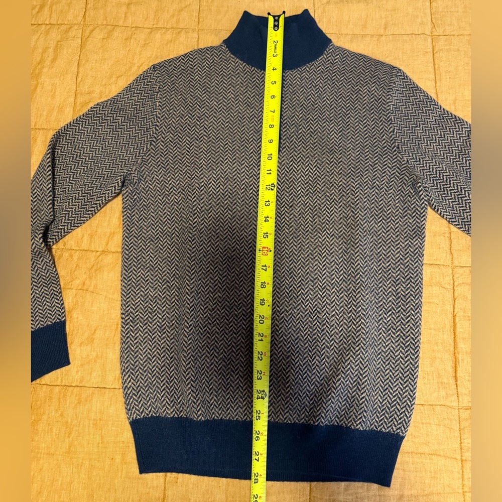 J.Crew Cashmere Quarter Zip Herringbone - Picture 10 of 10